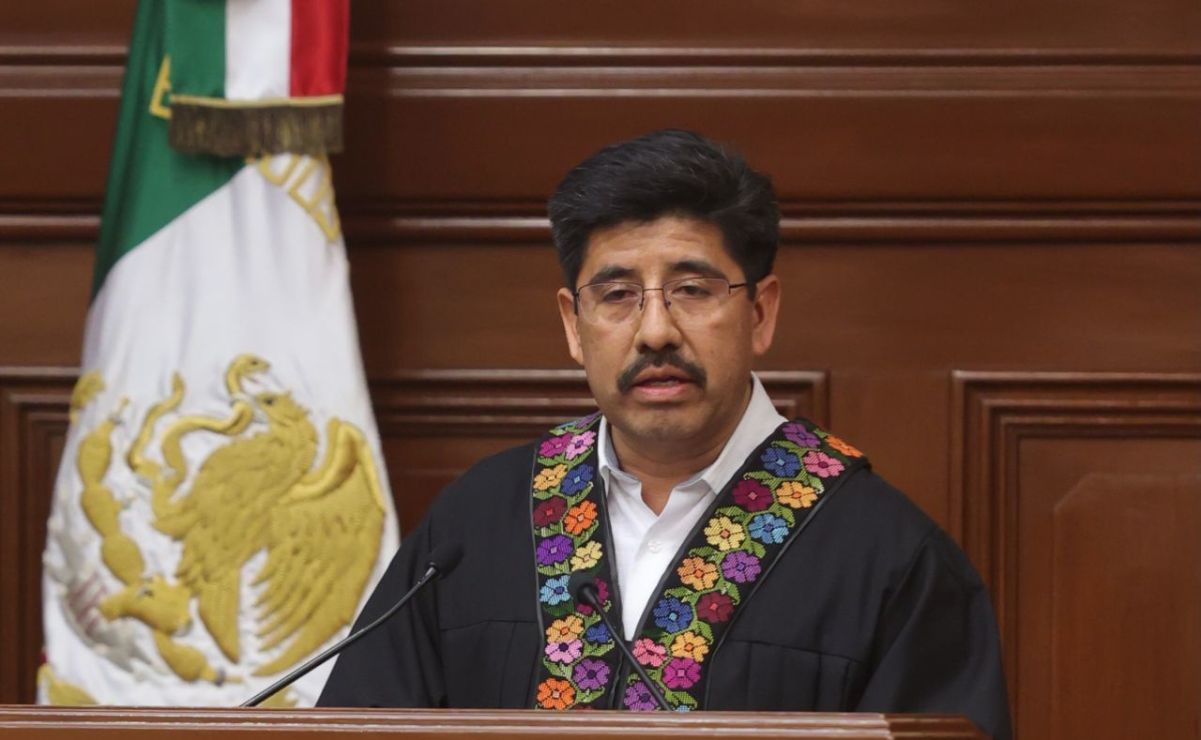 El ministro presidente Hugo Aguilar Ortiz pronunció un extenso discurso en el que delineó los ejes de la refundación del Poder Judicial.