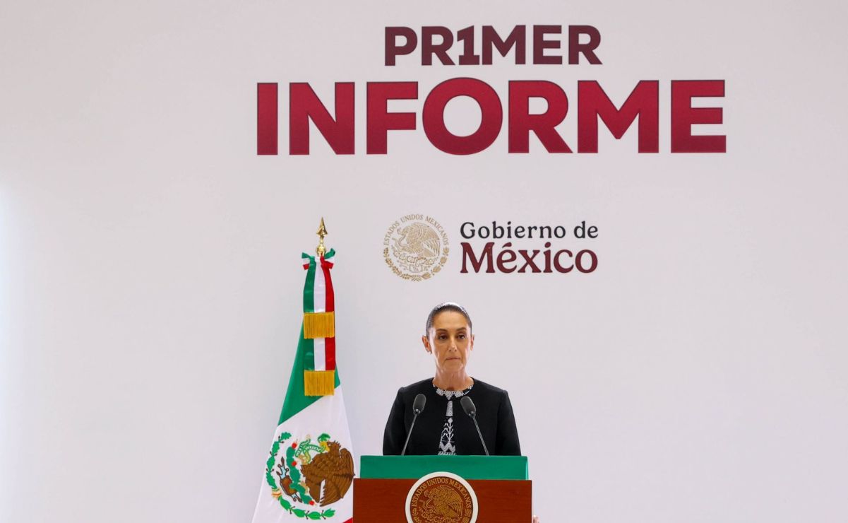 La presidenta Claudia Sheinbaum presentó su primer informe de Gobierno en Palacio Nacional.