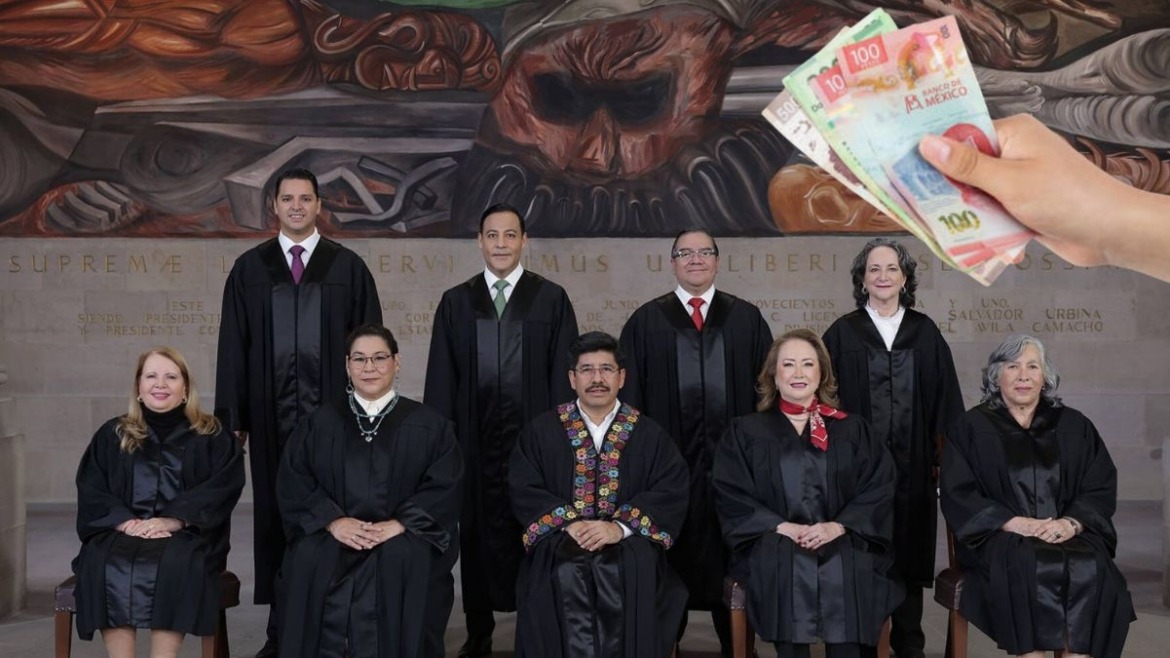 Esta cifra representa un recorte respecto a los más de 200 mil pesos brutos que recibía la anterior integración del máximo tribunal.